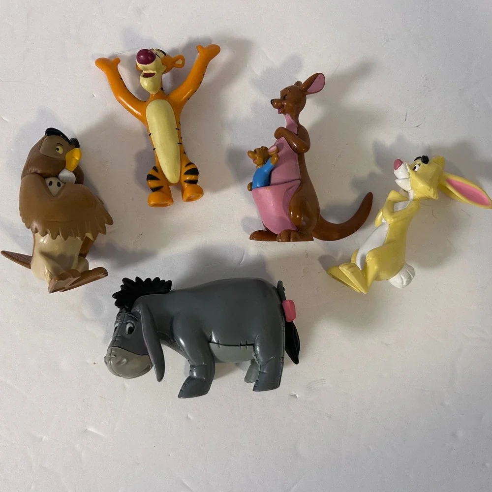 Disney Winnie the Pooh PVC Figures Set of 5 Eeyore Tigger Owl Kanga Roo Rabbit